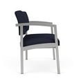 thumbnail image 4 of Lenox Steel Reception Waiting Bariatric Chair / Silver Steel / Navy Blue, 4 of 5
