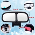 thumbnail image 4 of Juego de 2 espejos de punto ciego, espejos retrovisores de vidrio HD ajustables, espejos auxiliares universales para automóviles, camiones y SUV, 4 of 5