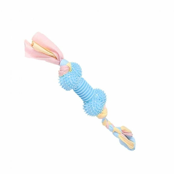 BESTSKY Dog Chewtoys,Clean Teeth Dog Squeaky Toys,Reduce Anxiety Dog Toys for Aggressive Chewers,Blue