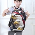 thumbnail image 6 of FORMRS Unisex School Backpack 17" Student Travel Bag with Laptop Compartment, American Eagle Pattern, 6 of 7