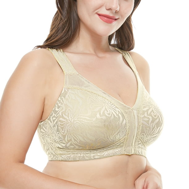 WingsLove Women's Full Cup Minimizer Bra Wide Straps Non-Wired No