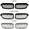 thumbnail image 5 of Rejilla de carreras con forma de riñón en forma de diamante para parachoques de coche para Serie 3 F30 F31 320I 325I 328I 330I 2012-2018 Plata + Negro, 5 of 5