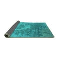 thumbnail image 2 of Ahgly Company Indoor Square Oriental Turquoise Blue Industrial Area Rugs, 4' Square, 2 of 4