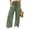 Army Green——Fall Savings, variant on Oiangi Women's Wide Leg Pants Smocked Waist Ruffled Palazzo Pant Fall Casual Ruched Drawstring Trousers with Pockets Khaki S