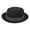 black dark gray, variant on Adult Panama Cap Flat Top Hat Vintage Round Cap Magics Show Headwear Masquerade Accessories 1920s Role Play Woolen Hat