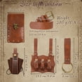 thumbnail image 3 of GOBWCOT Renaissance Belt Pouch Set of 5, Medieval Viking Leather Bracers Pirate Waist Bag Purse Cosplay Costume Accessorie, 3 of 7