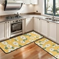 thumbnail image 3 of Kitchen Rugs Sets Of 2,Yellow Daisy Flower Pattern Anti Fatigue Kitchen Mat Rugs Non Slip Washable,Decorative Kitchen Floor Mats for Kitchen,Sink,Laundry,17"x47"+17"x47", 3 of 5
