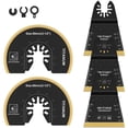 thumbnail image 3 of Oscillating Saw Blades - 5Pcs  Bi-metal Titanium Alloy Coated  Multitool Blades  Quick Release Oscillating Blades  Fast Cutting Saw Blades  with Gasket Adapters  for Wood Plastic Metal Cu, 3 of 10
