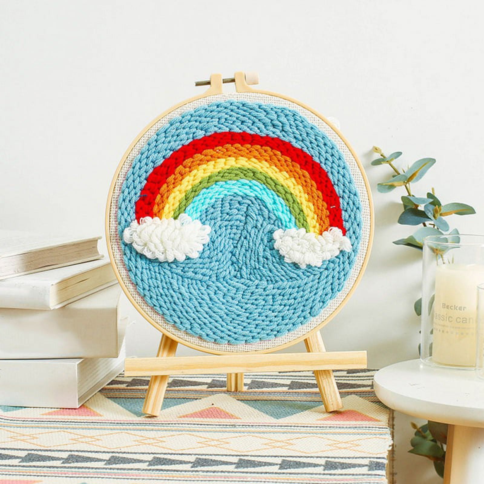 DIY Embroidery Material Package Handmade Creative Beginner Cross Stitch Kits Embroidery Hoop Home Decor