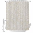 thumbnail image 2 of Ivory Cream Florals Shower Curtains for Bathroom, Abstract Damask Flowers European Style Waterproof Fabric Shower Curtain, Decorative Bathroom Curtain for Bathtub, 72"x84", No Hooks Included, 2 of 9