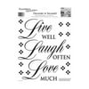 Roommates Wall Decor Live Well, Laugh Often, Love Much Quote Wall Decals