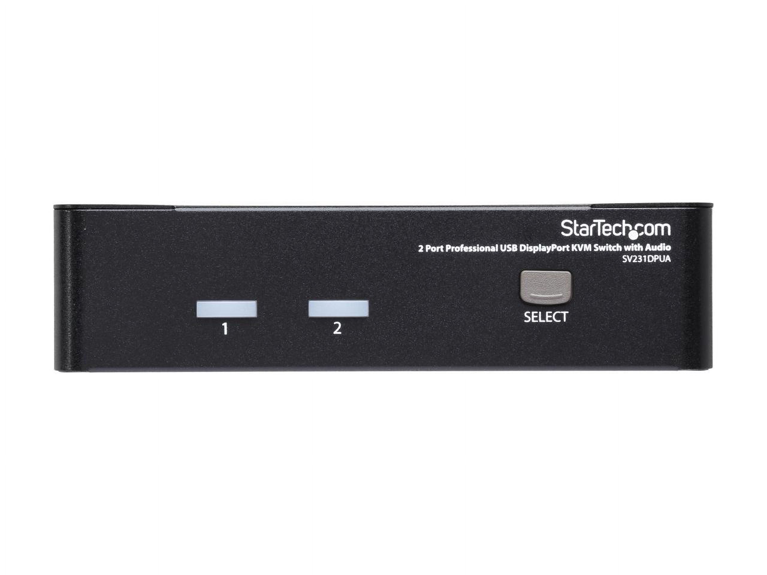 StarTech 2-Port Professional USB DisplayPort KVM Switch with Audio