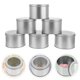 thumbnail image 4 of WORGEOUS 12pcs TinPLINE SUNDRIES SUNDES ALMACENAMIENTO Latas Clear Tapa Redondo Latas de almacenamiento (Plata), 4 of 8