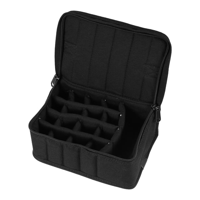 Bolsa de esmalte de uñas Unique Bargains para 17 botellas color negro