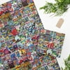 Vintage Comic Hero Wrapping Paper - Superhero Wrapping Paper