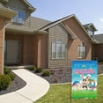 thumbnail image 6 of Qocolhg Easter Bunny/Egg/Gnome with Rabbit Themed Garden Flag 12x18 Double Sided, Funny Bunny Floral Small Yard Flag Easter Egg Banner for Easter Holiday Farmhouse Yard Outdoor Decorations, 6 of 6