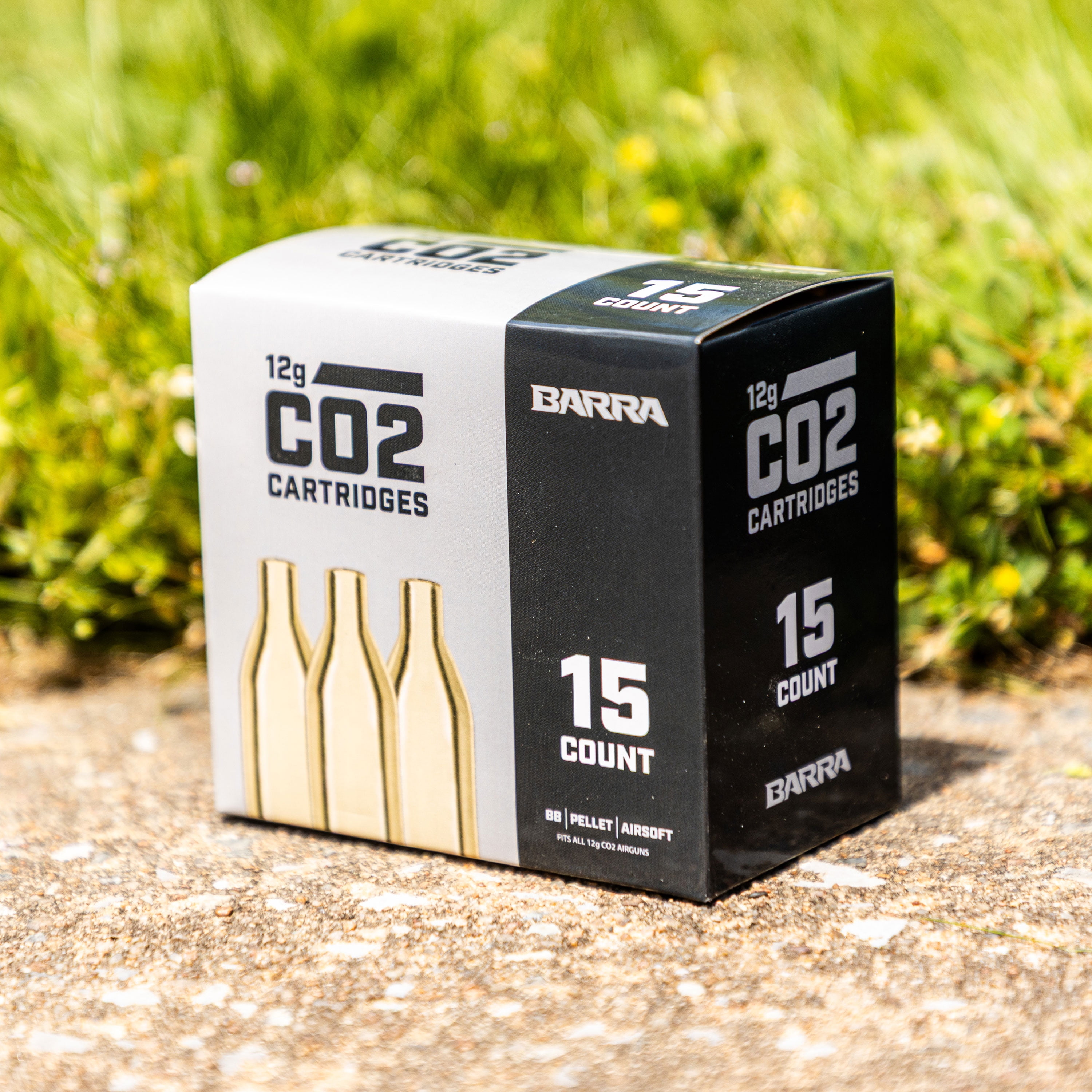 Barra Airguns, 12-Gram CO2 Cartridge, 15 Count, for Air Rifles