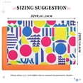 thumbnail image 6 of Yayeee Doormat for Indoor Entrance 32" x 20" Non Slippery Floor Rug, Red Retro Shapes, 6 of 8