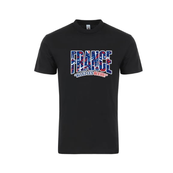 France Soccer T-Shirt 2026 – Unisex Adult Football Fan Tee, World Tournament Supporter Shirt - Black - S