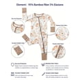 thumbnail image 3 of ATAIKU 3-24M Newborn Baby Zipper Footless Pajamas Bamboo Long Sleeve Footed Sleepers Sleep 'N Play for Infant Toddler Girls - Rabbit, 3 of 7