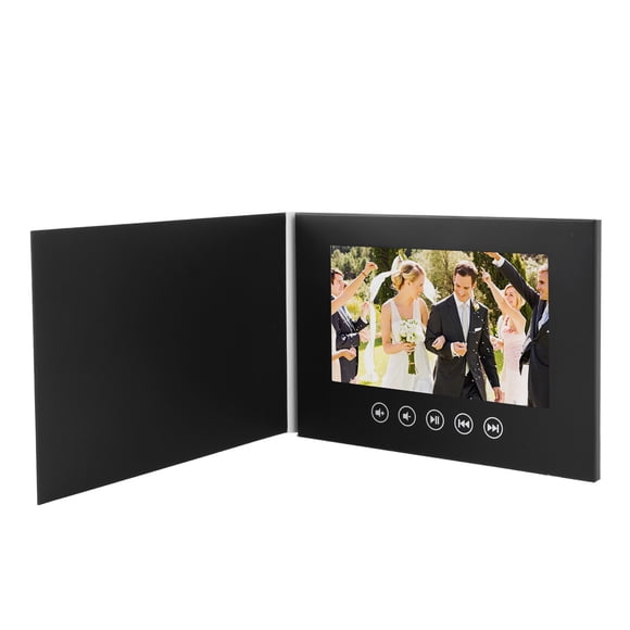 Carte de Vœux Vidéo, Brochure Vidéo Électronique avec Écran Couleur LCD, Lecture Vidéo HD 720P pour Anniversaire, Noël, Mariage, Publicité de Produits, Noël