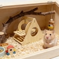 thumbnail image 5 of NWOKYZGH Wooden Chamber, Maze Hamster Hideout, Small Pets Woodland House Habitats Decor for Hamster Mice Gerbils Mouse, 5 of 6