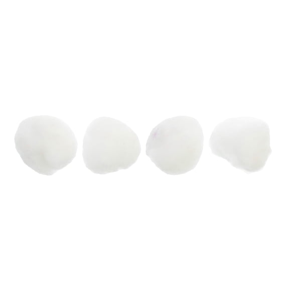 20pcs John Bead 2in White Round Pom Poms for Crafts DIY Art Creative School Projects Party Favors Decorations Supplies