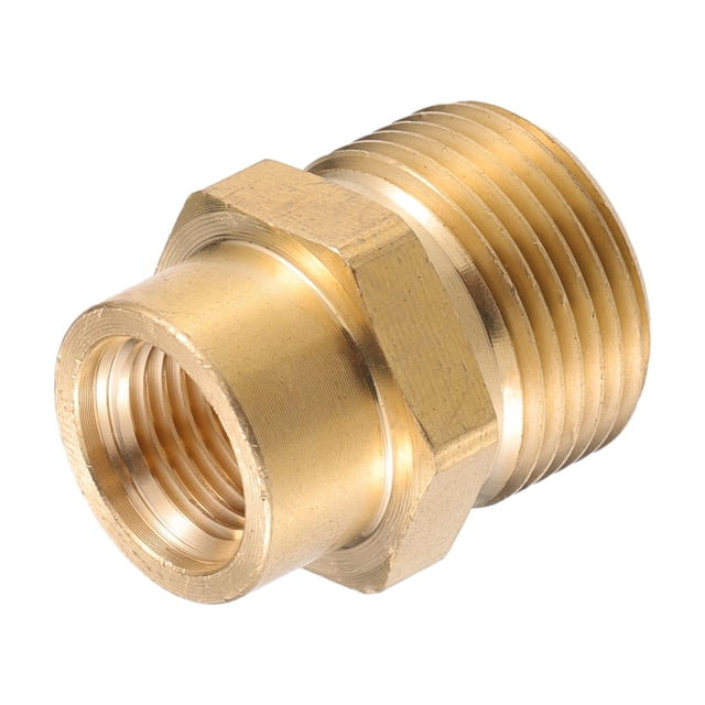 Conector de lavadora a presión Unique Bargains, adaptador de manguera de latón G1/4" a M22x1.5 macho y hembra
