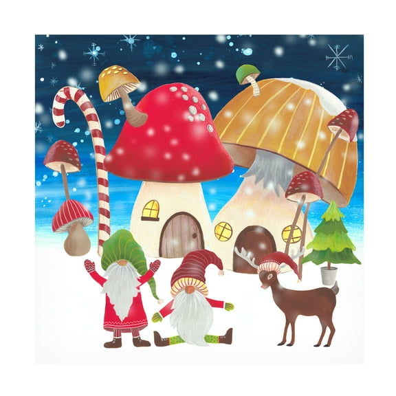 Regina Moore 'Christmas Gnomes II' Canvas Art
