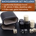 thumbnail image 4 of WE Games Elegant Black Leatherette Backgammon - 15 inches, 4 of 10