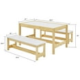 thumbnail image 5 of MUSEHOMEINC Wooden 3 In 1 Kids Toddlers Play Table and Bench Chair Set, 5 of 7