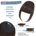 thumbnail image 2 of Pinza para el pelo Carendia Bangs, cabello humano, flequillo francés marrón mediano, 2 of 7