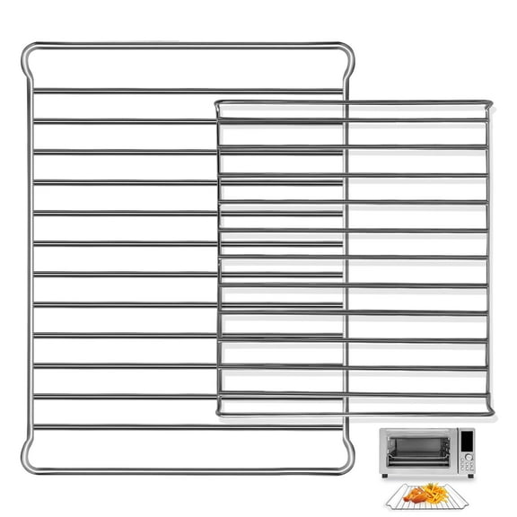 Air Fryer Accessories for 12 in 1 21 Qt Air Fryer Toaster Oven, 2 Pieces Set Stainless Steel Wire Rack Replacement Parts Air Fryer Roasting Steamer Grill Racks Baking Tray