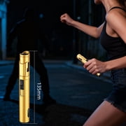 Windproof Butane Torch Lighter, Long Pen Shaped Refillable Lighter, Safety Lock Design, Portable Flame Igniter for Candle Lighting Outdoor Camping and Daily Household Use, Gold