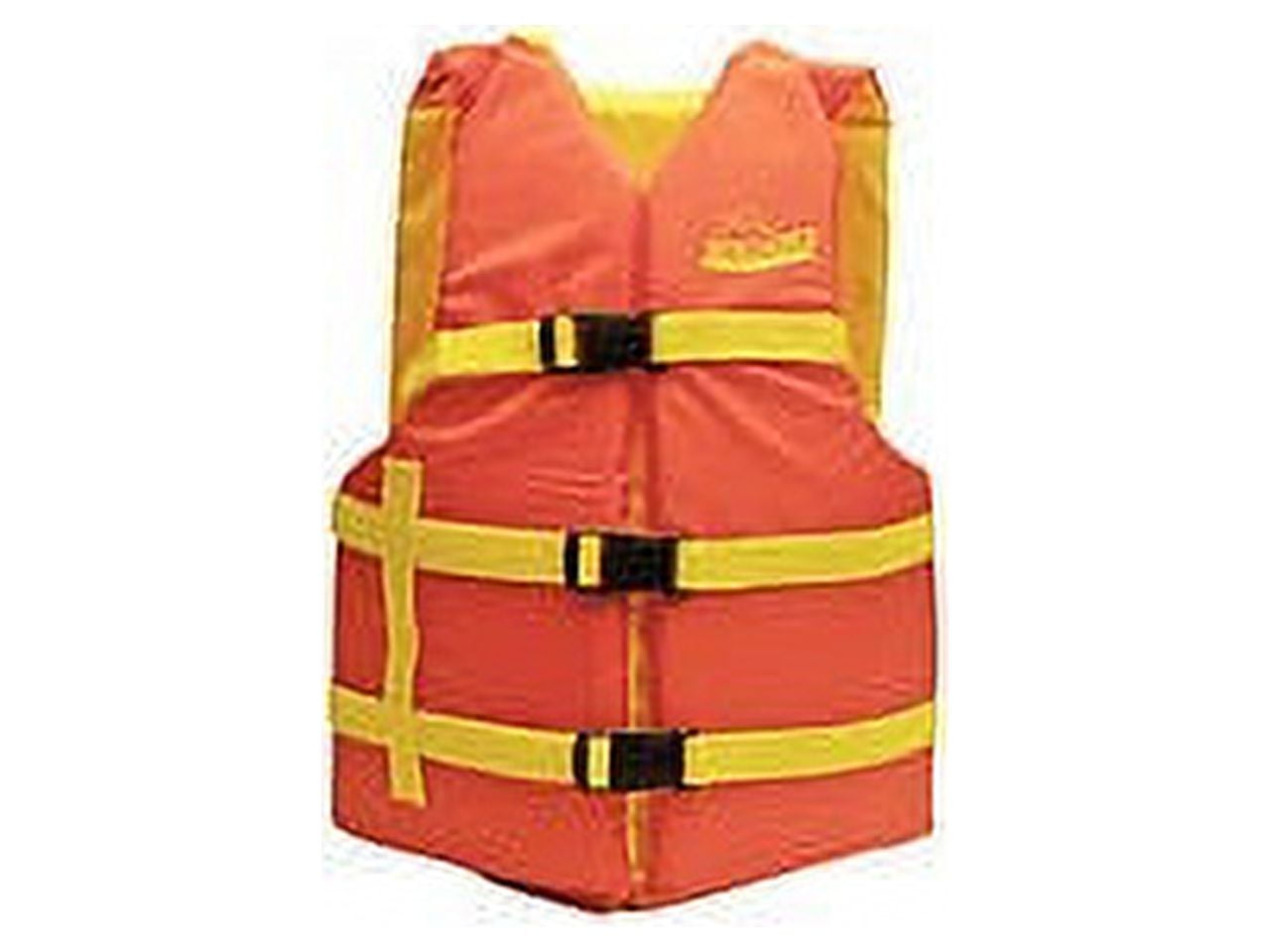 Seachoice Level 70 Life Jacket, Adjustable Boat Vest, Blue/Yellow