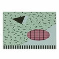 thumbnail image 1 of 1990s Cutting Board, Simplistic Arrangement with Circle Square and Lines Retro Composition Colorful Art, Decorative Tempered Glass Cutting and Serving Board, in 3 Sizes, by Ambesonne, 1 of 2