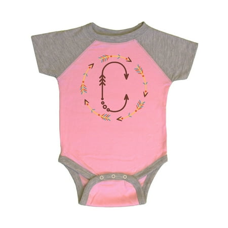 

Inktastic C Monogram Letter Tribal Wreath Gift Baby Boy or Baby Girl Bodysuit