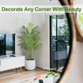 thumbnail image 2 of 5ft Artificial Palm Tree Indoor Plant Tall Fake Tropical  Palm Tree in Pot with Real Bark Design Faux Areca Palm Tree for Home Office Living Room Bedroom Farmhouse Modern Decor 1pcs, 2 of 8