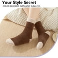 thumbnail image 5 of LDU Women's Thermal Crew Socks, Colorblock Plush Fleece Lined Mid Calf Socks for Casual Wear, 6 Pairs, 5 of 7