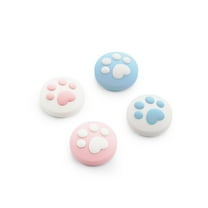 GeekShare Thumb Grip Caps Switch 2 Joystick Cover for Nintendo Switch 2025 Round Cat Paw Pink Blue 4PCS