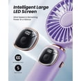 thumbnail image 2 of InnotechSC Ventilador Portátil de Mano, Ventilador de Viaje Personal Multifunción 3 en 1 con Batería de 4000 Mah con Pantalla Digital, Ventilador de Escritorio Plegable de 90° con Base, Ventilador de Pestañas de 5 Velocidades, 2 of 7