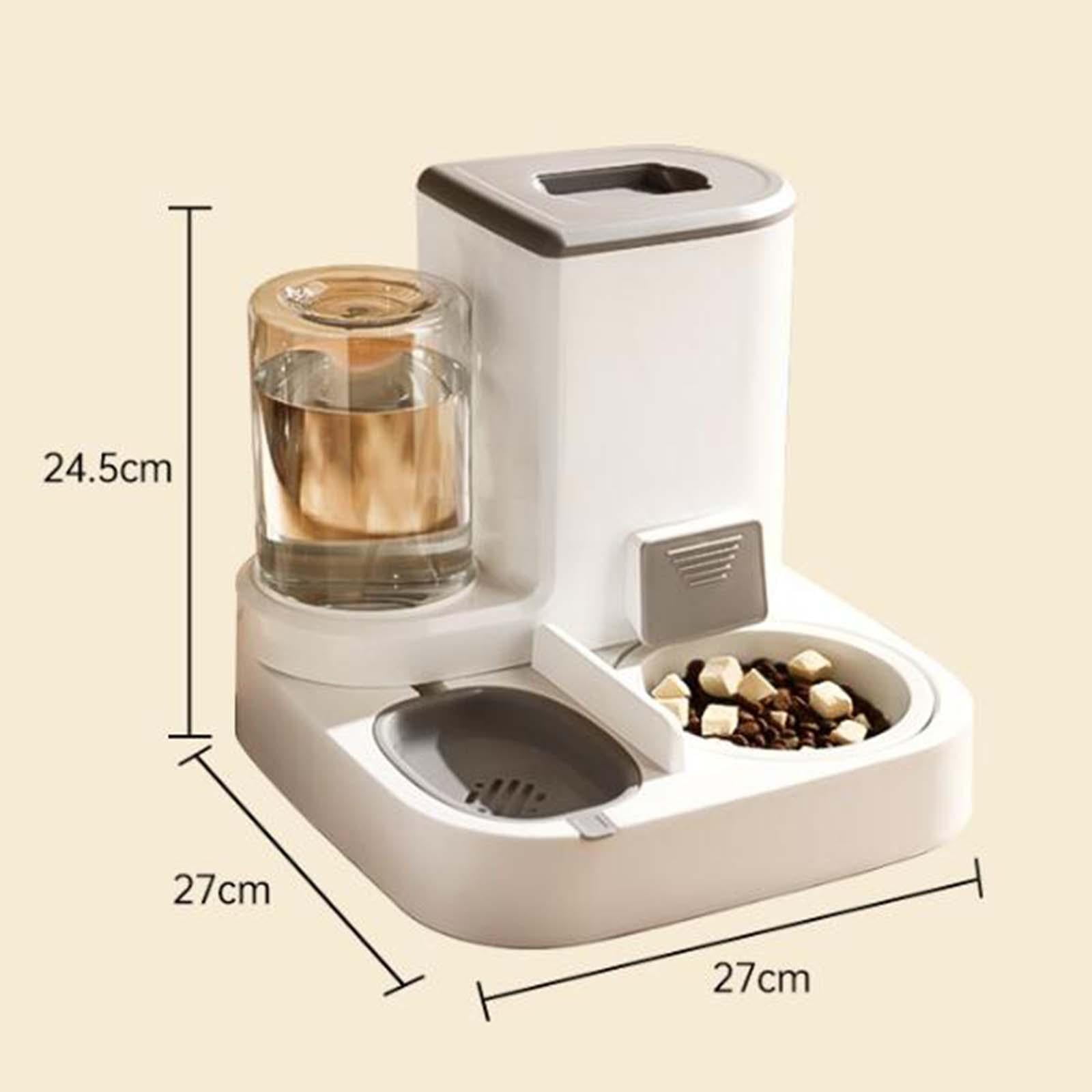 Pet Feeder and Water Food Dispenser Automatic for Dogs Cats 2 in 1 Gravity Refill Feeding Large Capacity for Small Large Pets Puppy Kitten Rabbit Bunny