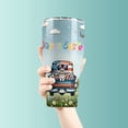 thumbnail image 3 of Happy Easter British Shorthair American Flag Truck 30oz Stainless Steel Tumbler Insulated Cup with Lid Cat Lover Kitten Owner Gifts - 03001, 3 of 5