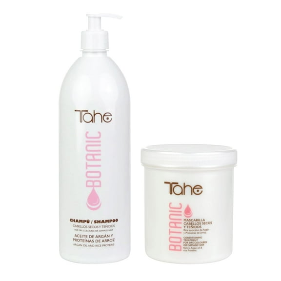 Tahe Botanic Hair Care Set - Shampoo 1000ml   Hair Mask 700ml for Dry & Color-Treated Hair