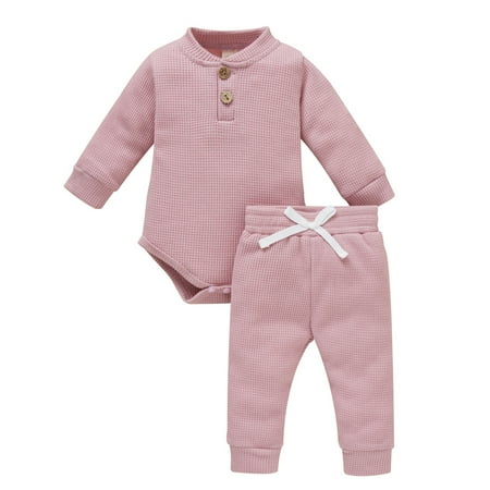 

Zukuco Newborn Baby Boy Girl Clothes Long Sleeve Romper and Pants Spring Fall Winter Outfits Set