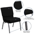 thumbnail image 2 of Flash Furniture Hercules Series 21''W Stacking Church Chair in Black Fabric, 2 of 9
