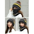 thumbnail image 3 of Sinhoon Womens Beanie Hat Scarf Set Girls for Winter Slouchy Knit Skull Cap Neck Warmer Fleece Lined Pom, 3 of 9