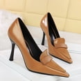 thumbnail image 2 of Women Pointed Toe Stiletto Sexy Pumps 9.5CM Patent Leather Ladies Wedding Shoes for Bride Prom Party, 2 of 6