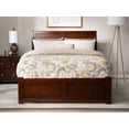thumbnail image 3 of Portland Full Platform Bed with Flat Panel Foot Board and Full Size Urban Trundle Bed in Walnut, 3 of 8