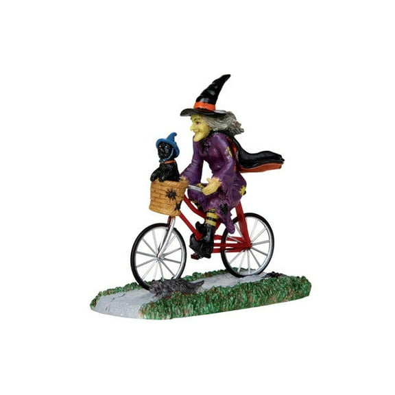 Lemax 32109 BE-WITCHING BIKE RIDE Spooky Town Figurine Halloween Decor Witch
